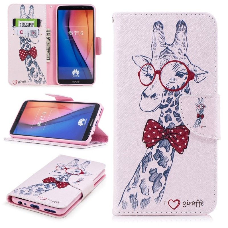 Lederhüllen Für Huawei Mate 10 Lite Nerd-Giraffe