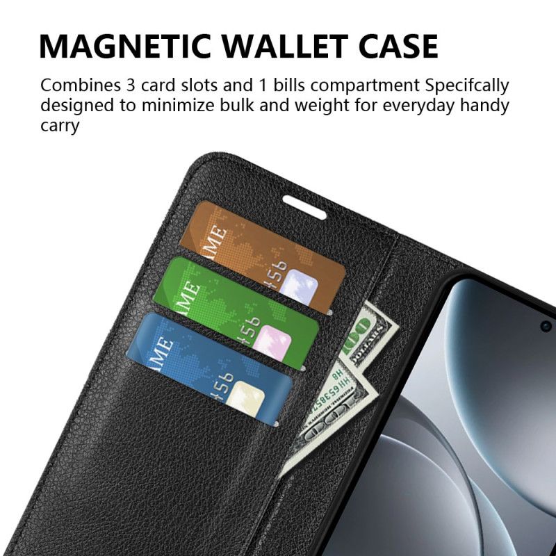 Lederhüllen Oppo Find X9 5g Handyhülle Litschi-kunstleder