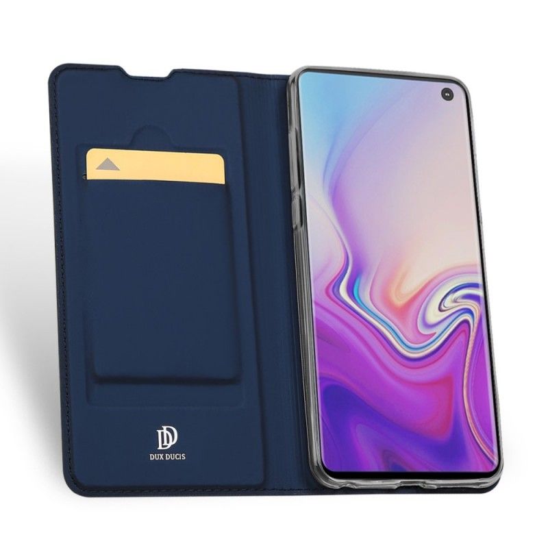 Flip Case Für Samsung Galaxy S10 Schwarz Erstklassige Serie