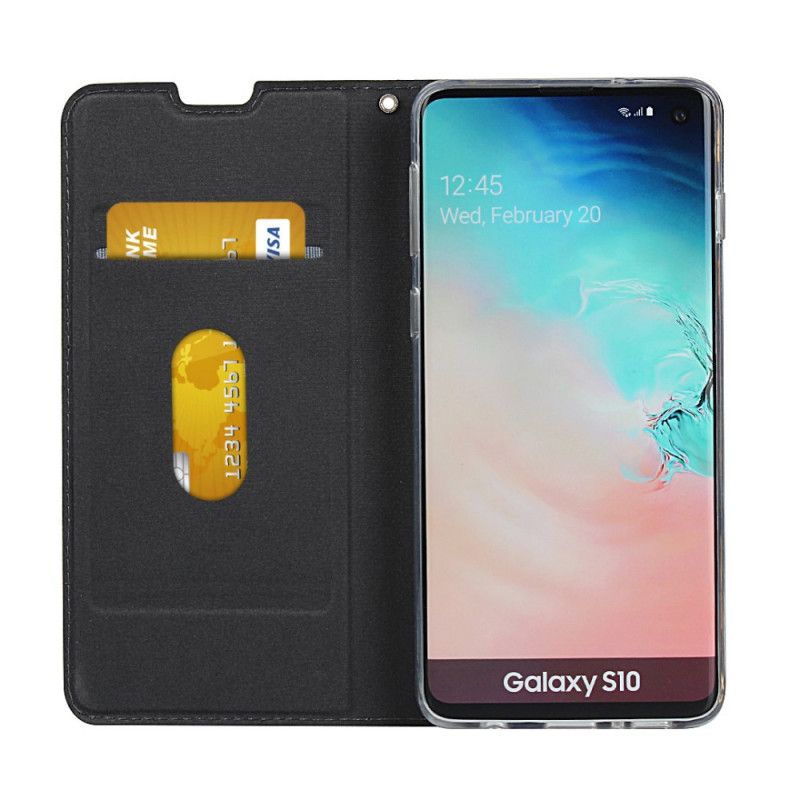 Flip Case Samsung Galaxy S10 Schwarz Ultra-Finesse