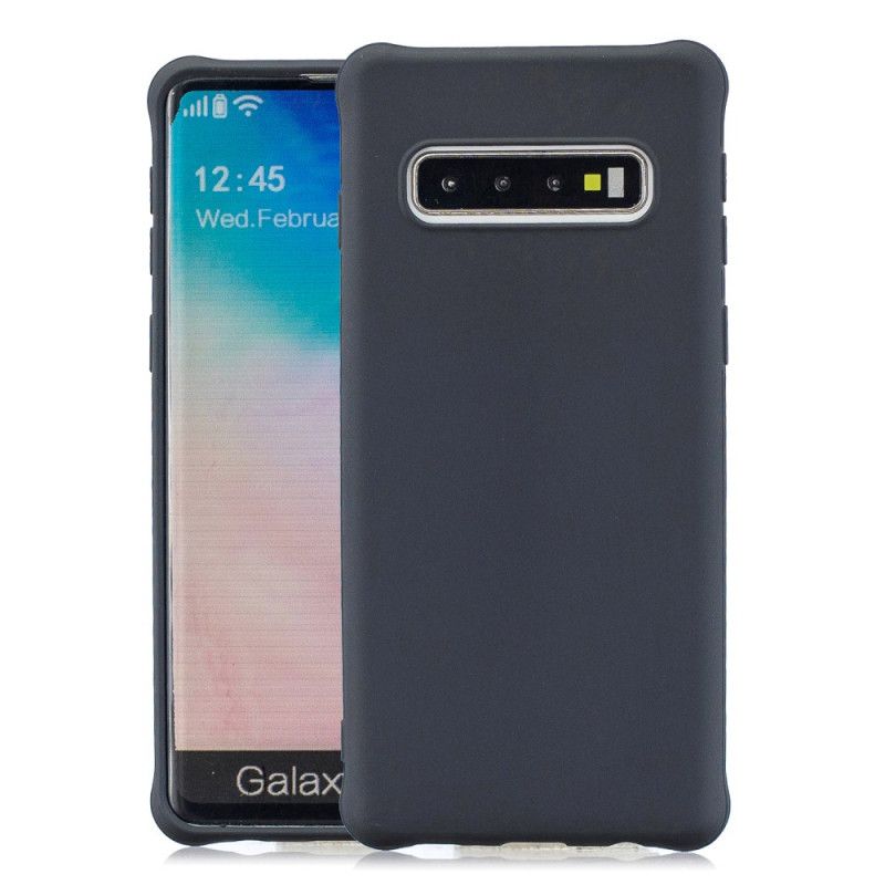 Hülle Für Samsung Galaxy S10 Schwarz Weiches Mattes Silikon