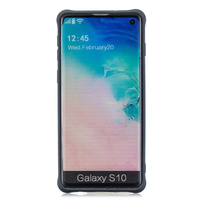 Hülle Für Samsung Galaxy S10 Schwarz Weiches Mattes Silikon