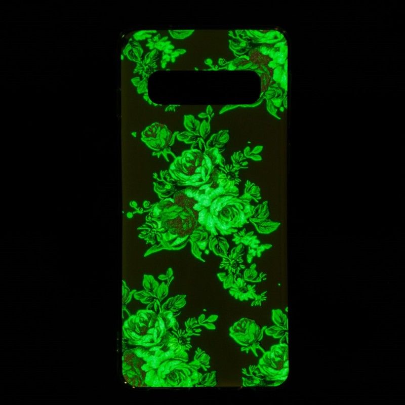 Hülle Samsung Galaxy S10 Fluoreszierende Freiheitsblumen