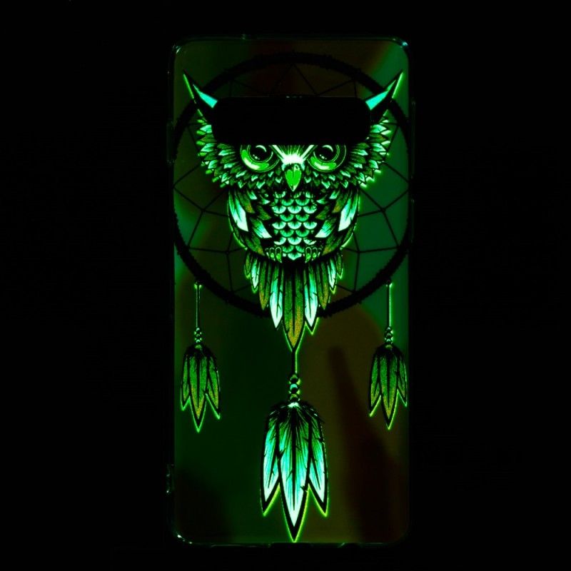 Hülle Samsung Galaxy S10 Fluoreszierender Eulentraumfänger