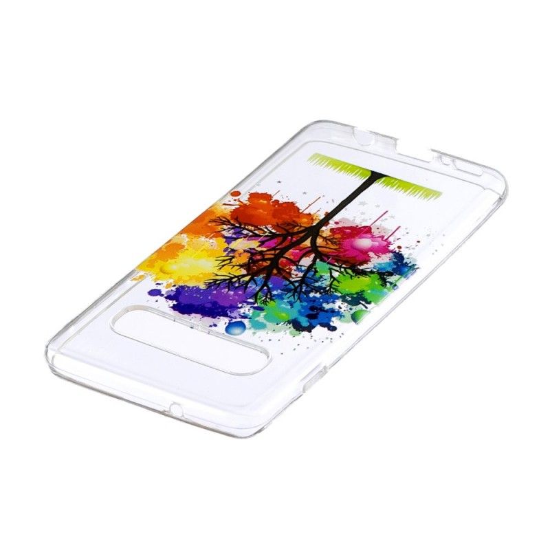 Hülle Samsung Galaxy S10 Handyhülle Transparenter Aquarellbaum