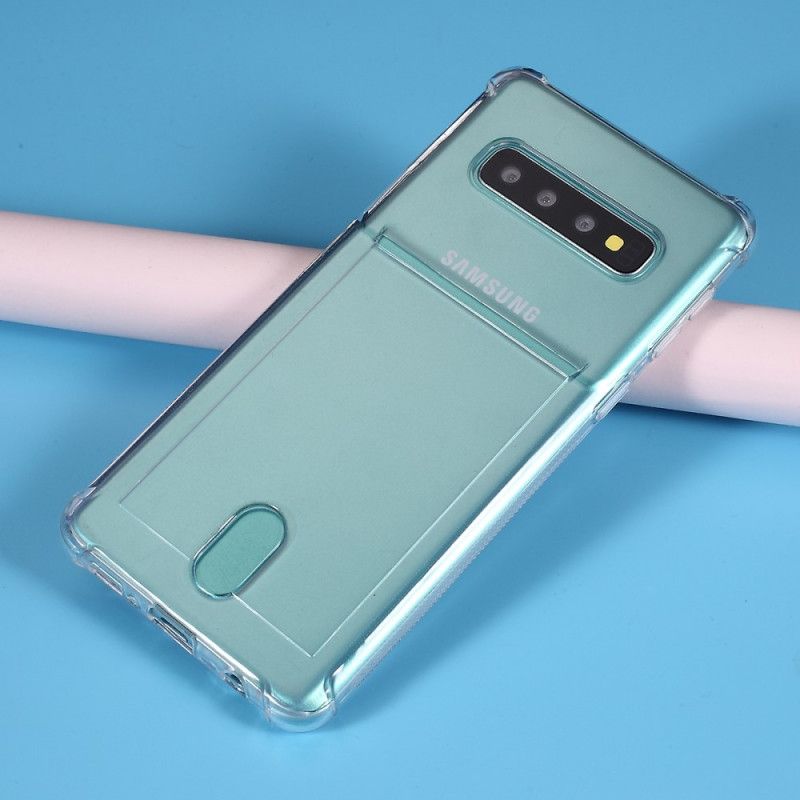 Hülle Samsung Galaxy S10 Handyhülle Transparenter Kartenhalter