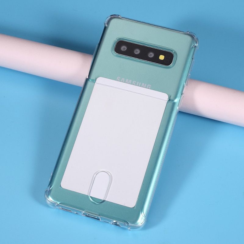 Hülle Samsung Galaxy S10 Handyhülle Transparenter Kartenhalter