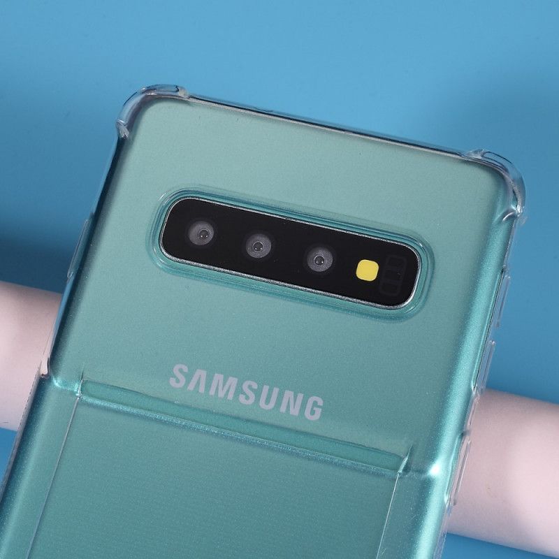 Hülle Samsung Galaxy S10 Handyhülle Transparenter Kartenhalter