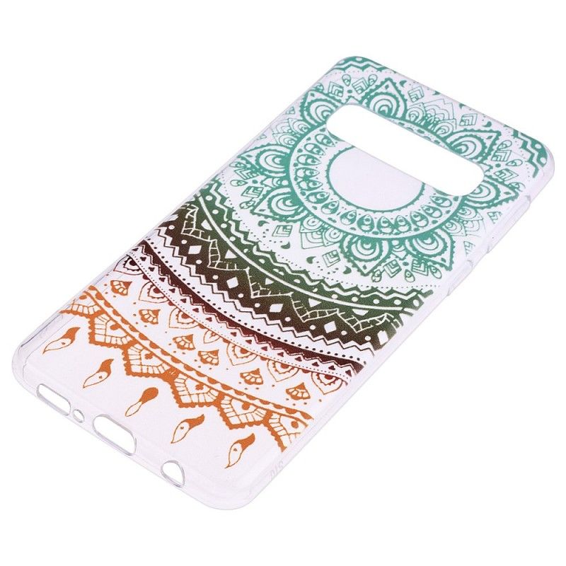 Hülle Samsung Galaxy S10 Handyhülle Transparentes Buntes Mandala