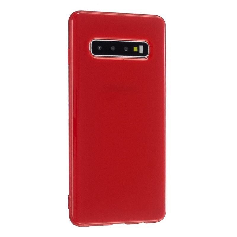 Hülle Samsung Galaxy S10 Rot Glänzend Und Geschmeidig