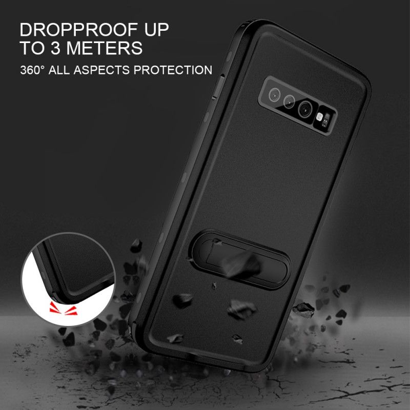 Hülle Samsung Galaxy S10 Schwarz Wasserdicht Mit Redpepper-Unterstützung