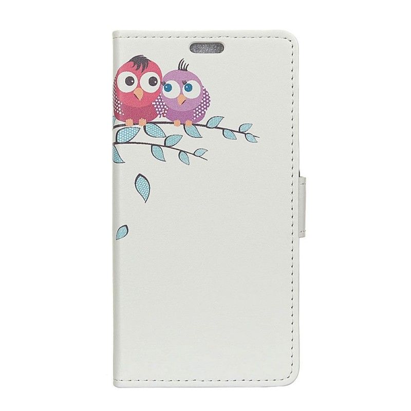 Lederhüllen Samsung Galaxy S10 Handyhülle Ein Paar Eulen Am Baum