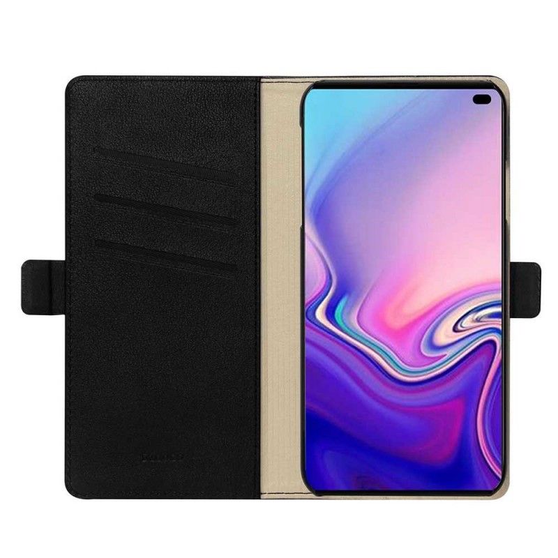 Lederhüllen Samsung Galaxy S10 Schwarz Dzgogo Milo Series