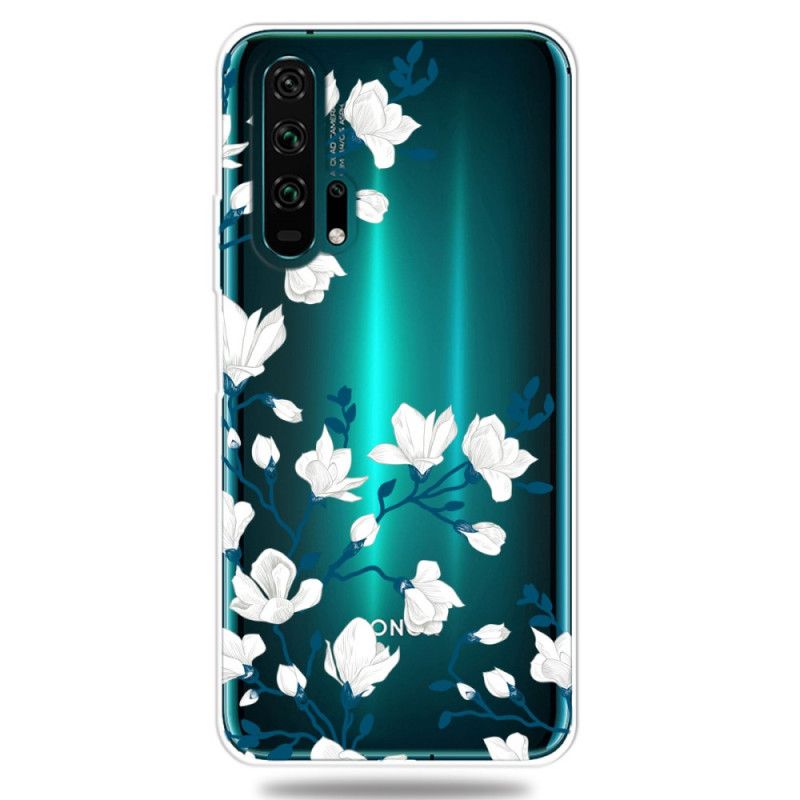 Hülle Honor 20 Pro Handyhülle Weiße Blüten