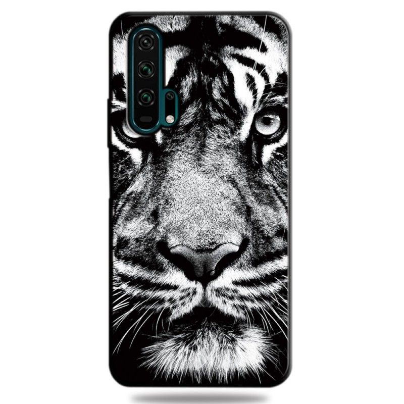 Hülle Honor 20 Pro Schwarzweiss-Tiger