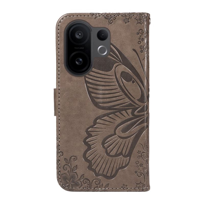 Lederhüllen Für Vivo X200 Fe Schmetterlingsmotiv
