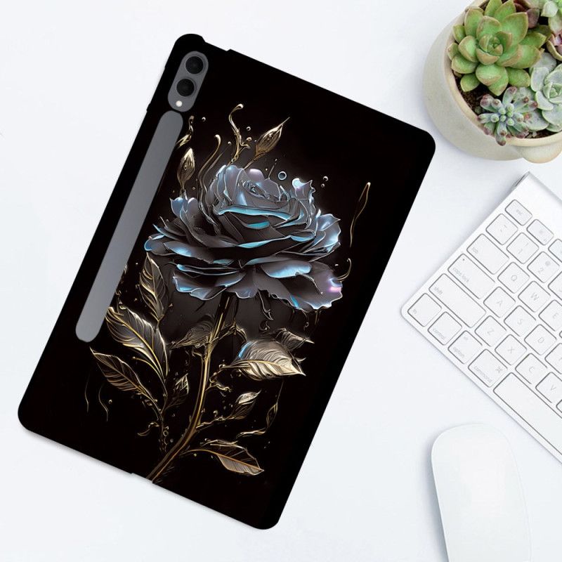 Hülle Samsung Galaxy Tab S11 Ultra Handyhülle Schwarze Rose