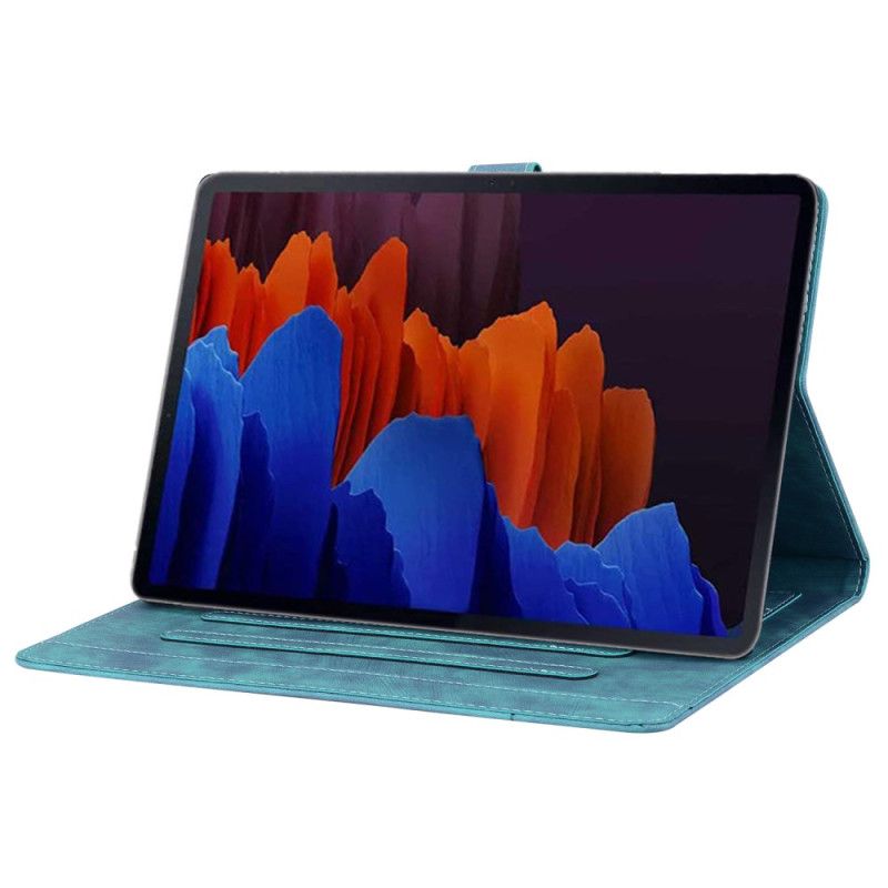 Lederhüllen Für Samsung Galaxy Tab S11 Ultra Katzenmotiv In Wildlederoptik