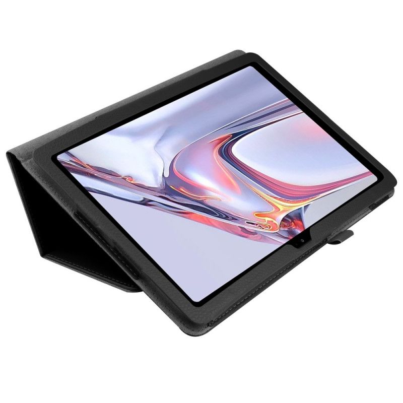 Case Samsung Galaxy Tab A7 Schwarz Litschi-Kunstleder