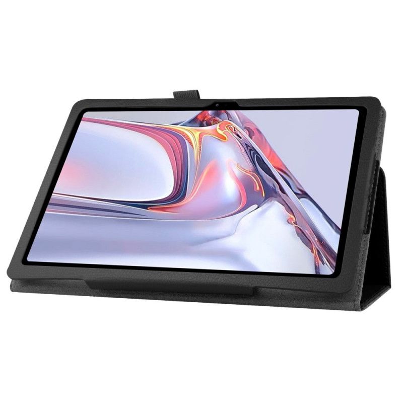 Case Samsung Galaxy Tab A7 Schwarz Litschi-Kunstleder