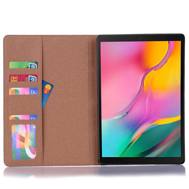 Case Samsung Galaxy Tab A7 Schwarz Vintage Kunstledernieten