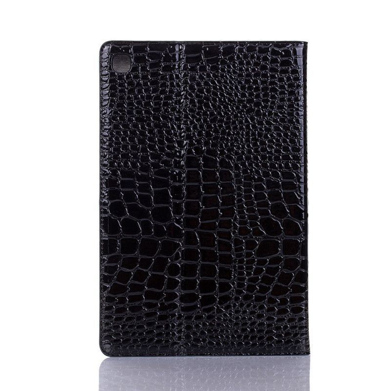 Lederhüllen Für Samsung Galaxy Tab A7 Schwarz Krokodilhauteffekt