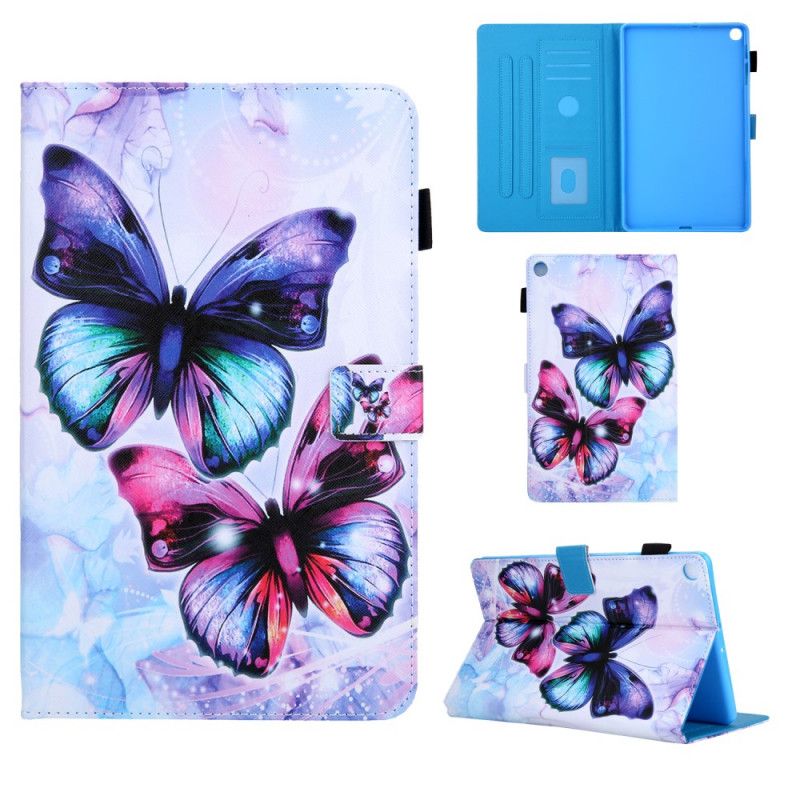 Lederhüllen Für Samsung Galaxy Tab A7 Verzauberte Schmetterlinge