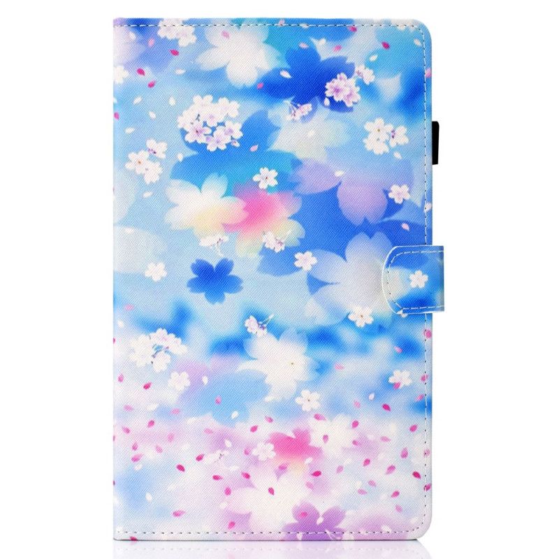 Lederhüllen Samsung Galaxy Tab A7 Aquarellblumen