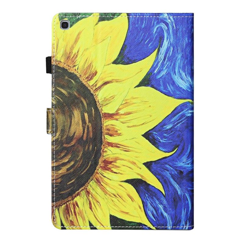 Lederhüllen Samsung Galaxy Tab A7 Bemalte Sonnenblume