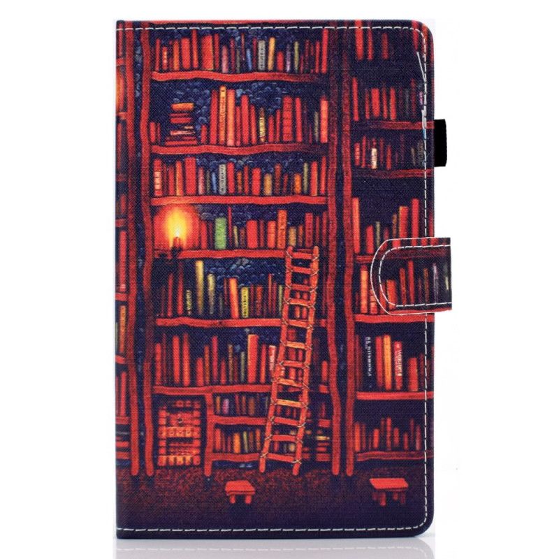 Lederhüllen Samsung Galaxy Tab A7 Braun Bibliothek