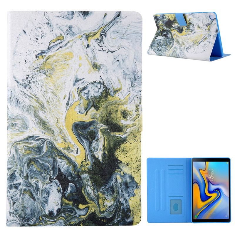 Lederhüllen Samsung Galaxy Tab A7 Gelb Malerei
