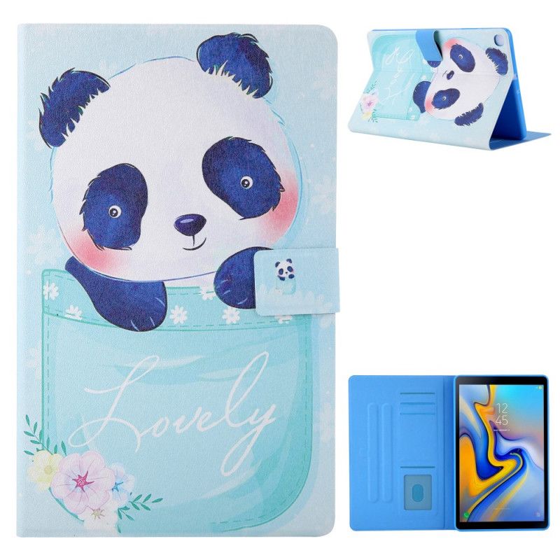 Lederhüllen Samsung Galaxy Tab A7 Grün Schöner Panda