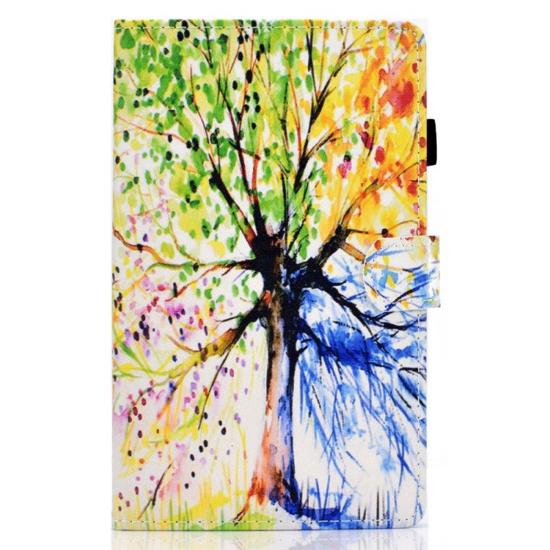 Lederhüllen Samsung Galaxy Tab A7 Handyhülle Aquarellbaum