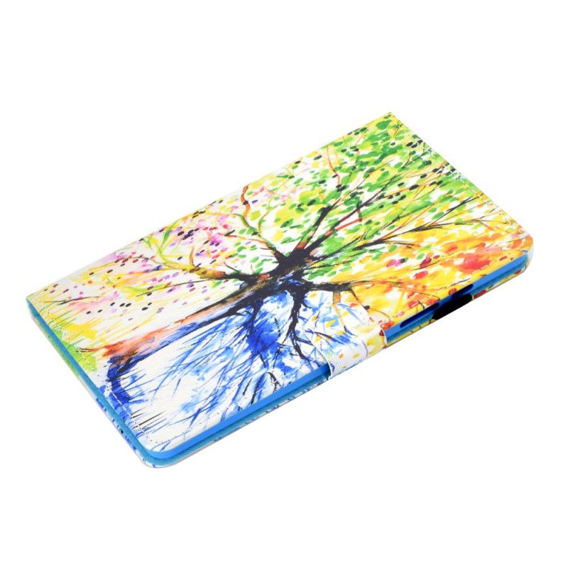 Lederhüllen Samsung Galaxy Tab A7 Handyhülle Aquarellbaum