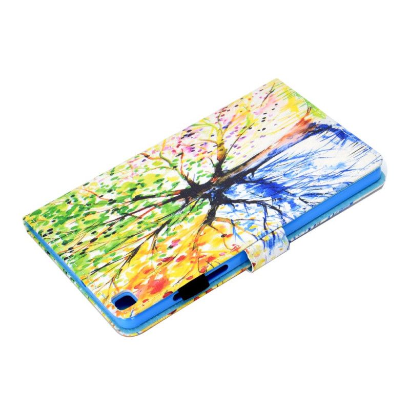 Lederhüllen Samsung Galaxy Tab A7 Handyhülle Aquarellbaum
