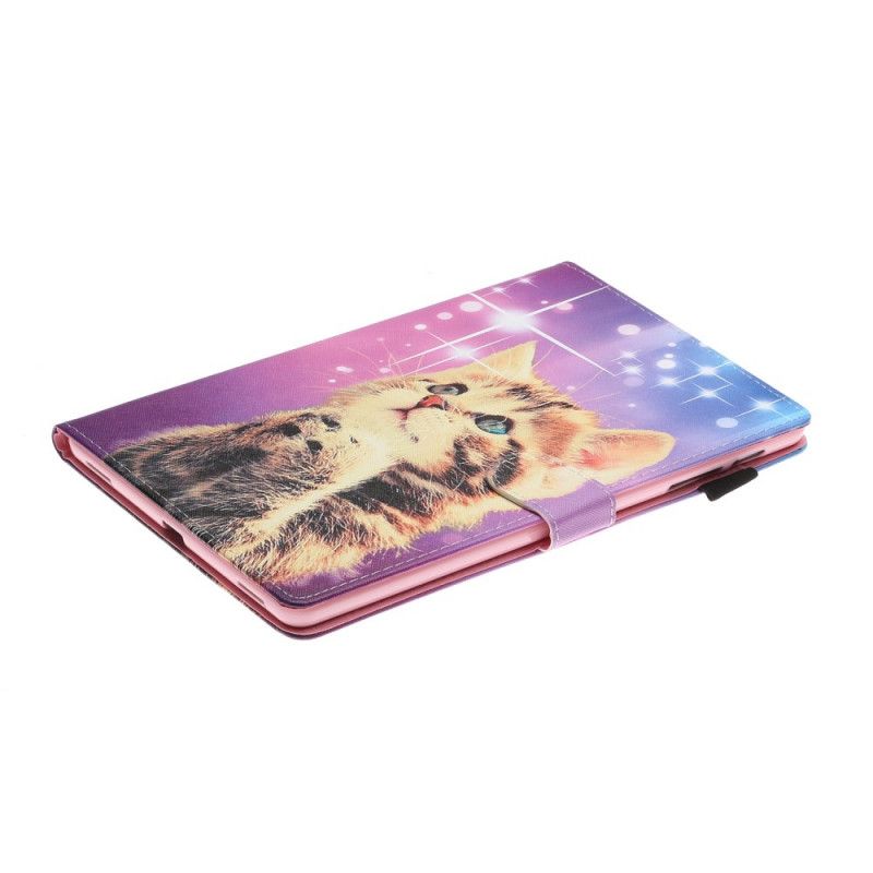 Lederhüllen Samsung Galaxy Tab A7 Handyhülle Aufmerksames Kätzchen