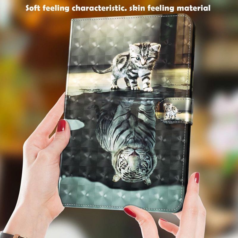 Lederhüllen Samsung Galaxy Tab A7 Handyhülle Katzentraum-Lichtfleck
