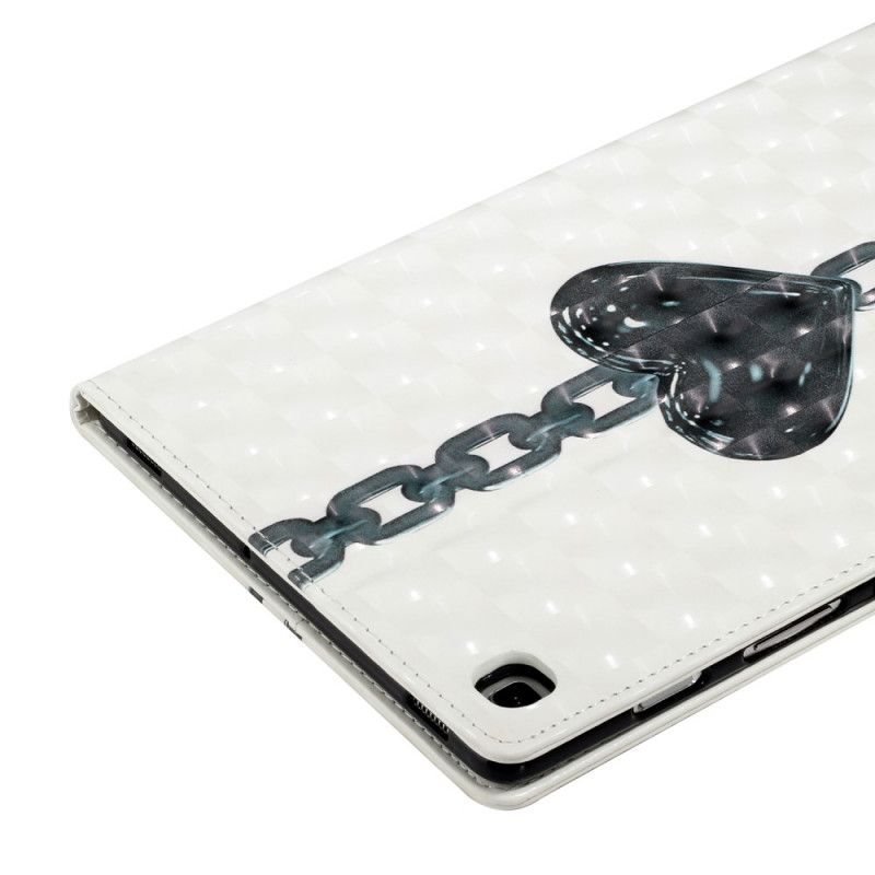 Lederhüllen Samsung Galaxy Tab A7 Handyhülle Verkettetes Herz