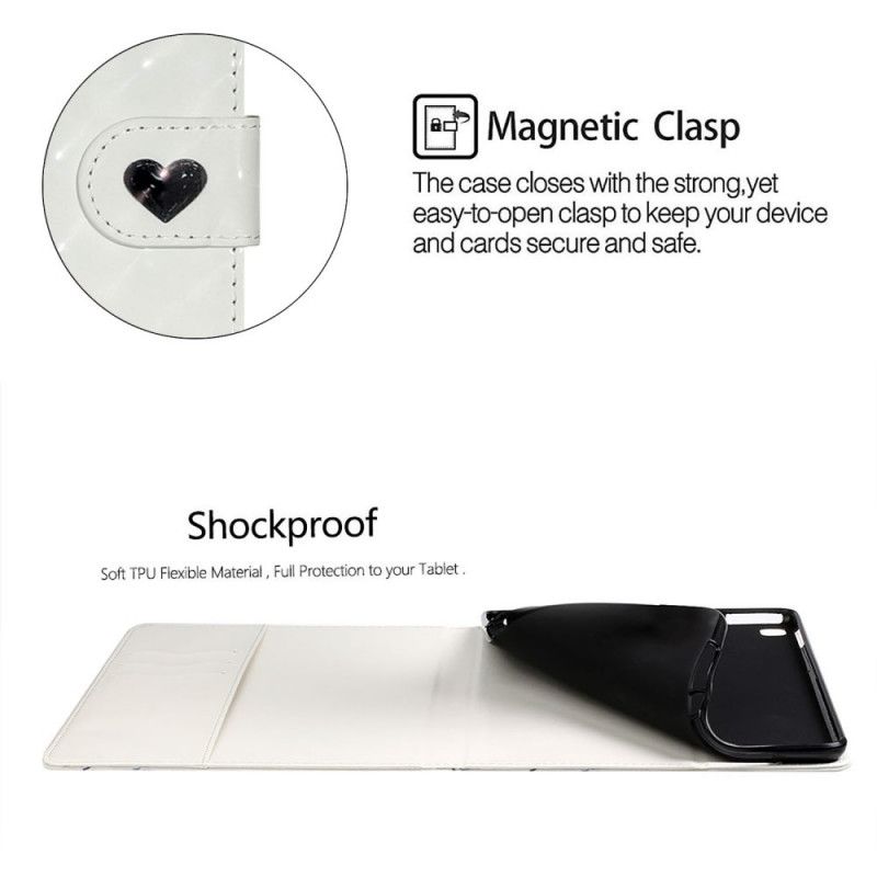 Lederhüllen Samsung Galaxy Tab A7 Handyhülle Verkettetes Herz