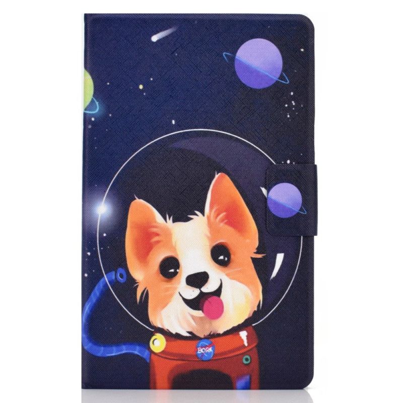 Lederhüllen Samsung Galaxy Tab A7 Handyhülle Weltraumhund