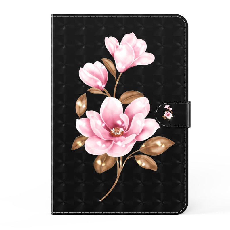 Lederhüllen Samsung Galaxy Tab A7 Hellfleckige Rosa Blüten