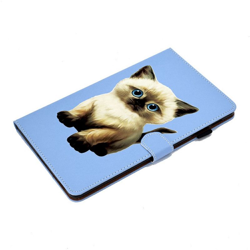 Lederhüllen Samsung Galaxy Tab A7 Lustiges Kätzchen
