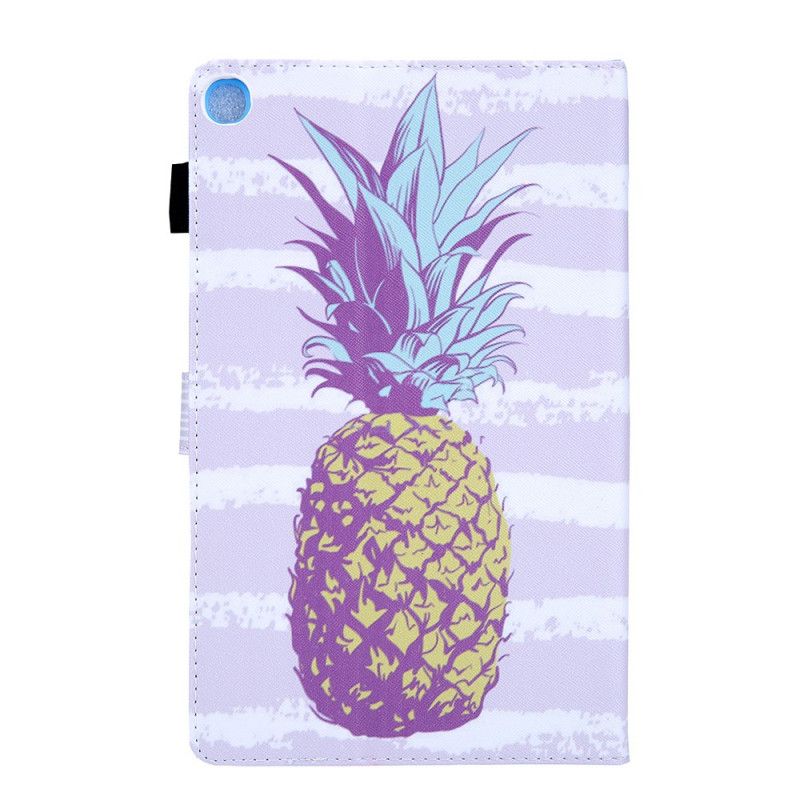 Lederhüllen Samsung Galaxy Tab A7 Magenta Ananas-Design