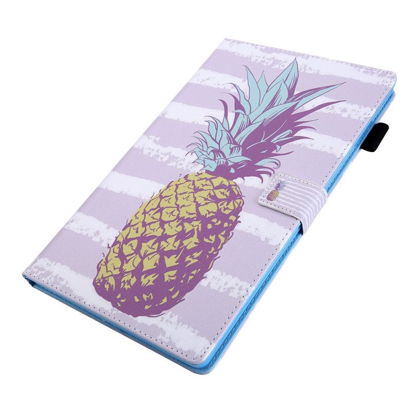 Lederhüllen Samsung Galaxy Tab A7 Magenta Ananas-Design