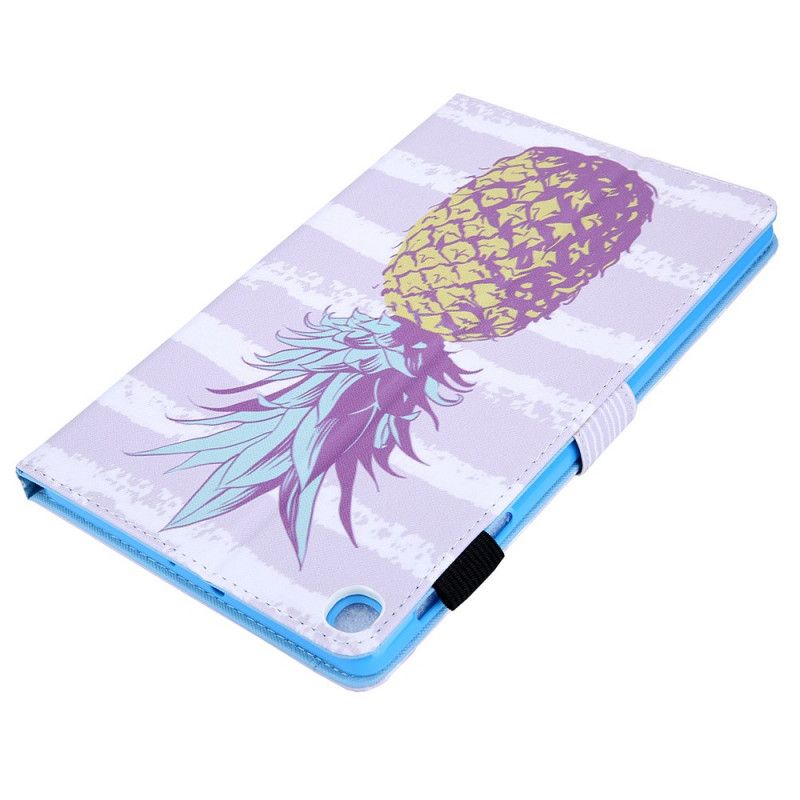 Lederhüllen Samsung Galaxy Tab A7 Magenta Ananas-Design