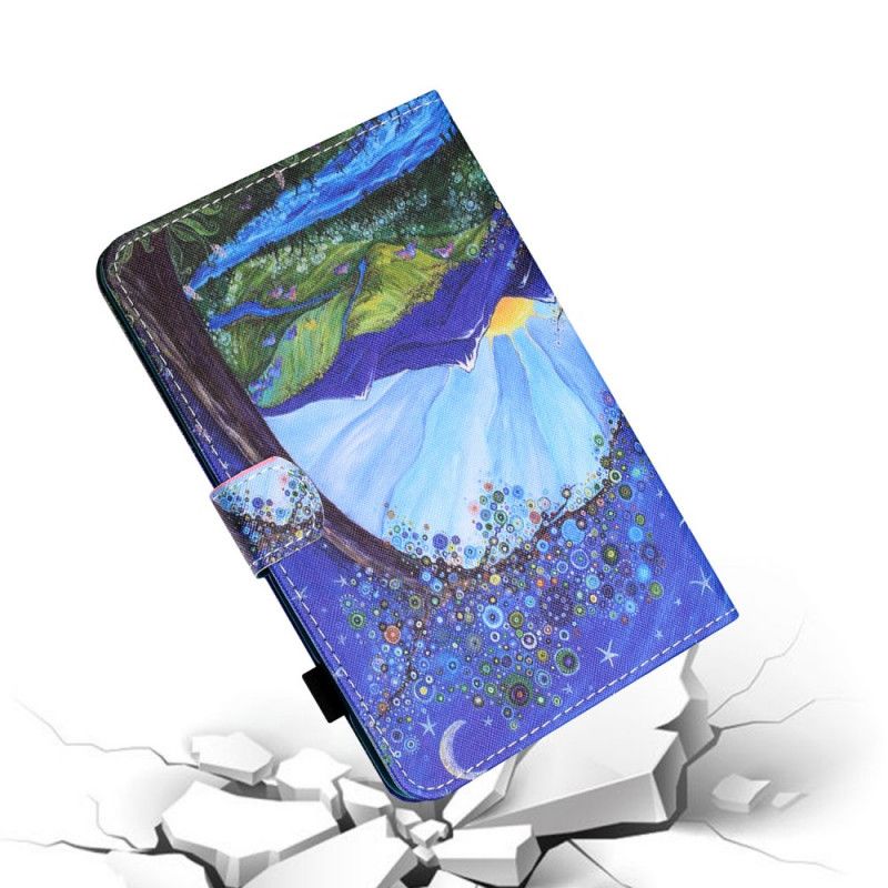 Lederhüllen Samsung Galaxy Tab A7 Magenta Landschaftskunst