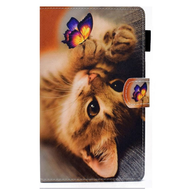 Lederhüllen Samsung Galaxy Tab A7 Mein Kätzchen Und Schmetterling
