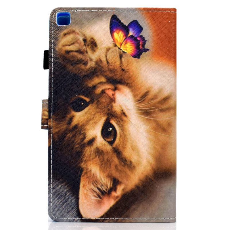 Lederhüllen Samsung Galaxy Tab A7 Mein Kätzchen Und Schmetterling
