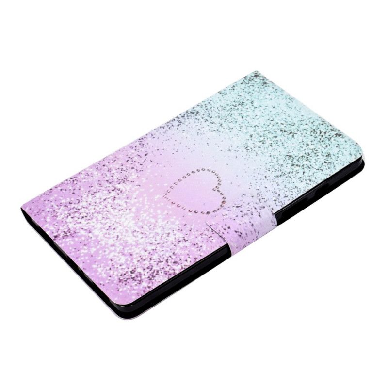 Lederhüllen Samsung Galaxy Tab A7 Pink Handyhülle Glänzende Pailletten