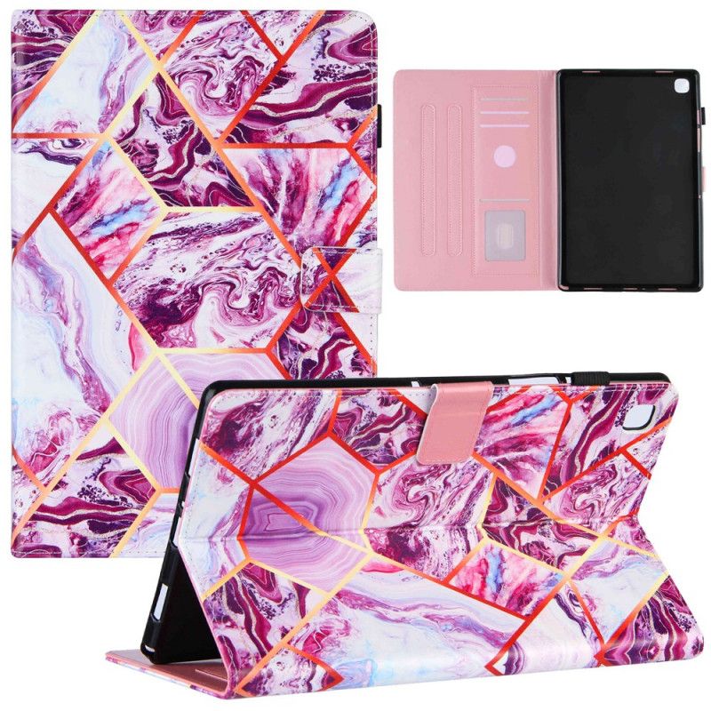 Lederhüllen Samsung Galaxy Tab A7 Pink Marmorvariation